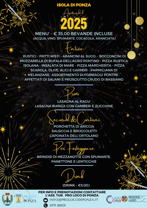 MENU&#039; CENONE DI CAPODANNO IN PIAZZA C. PISACANE